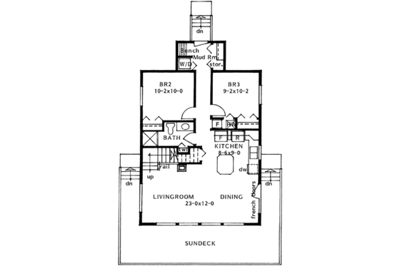 Floor Plan - Main Floor for Traditional House Plan #126-131 - 3 bed, 1 bath
