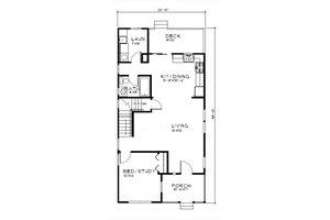 Traditional Floor Plan - Lower Floor Plan #515-22