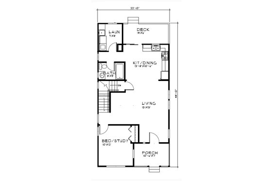 Traditional Floor Plan - Lower Floor Plan #515-22