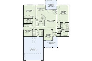 Floor Plan - Main Floor for Craftsman House Plan #17-2463 - 3 bed, 2 bath