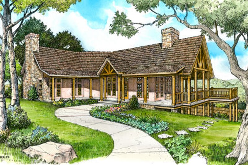 Country Style House Plan - 3 Beds 3 Baths 2491 Sq/Ft Plan #140-111