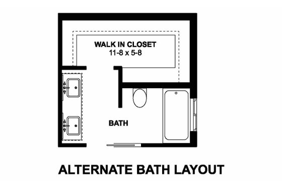 Floor Plan - Other Floor for Farmhouse House Plan #126-296 - 1 bed, 1 bath