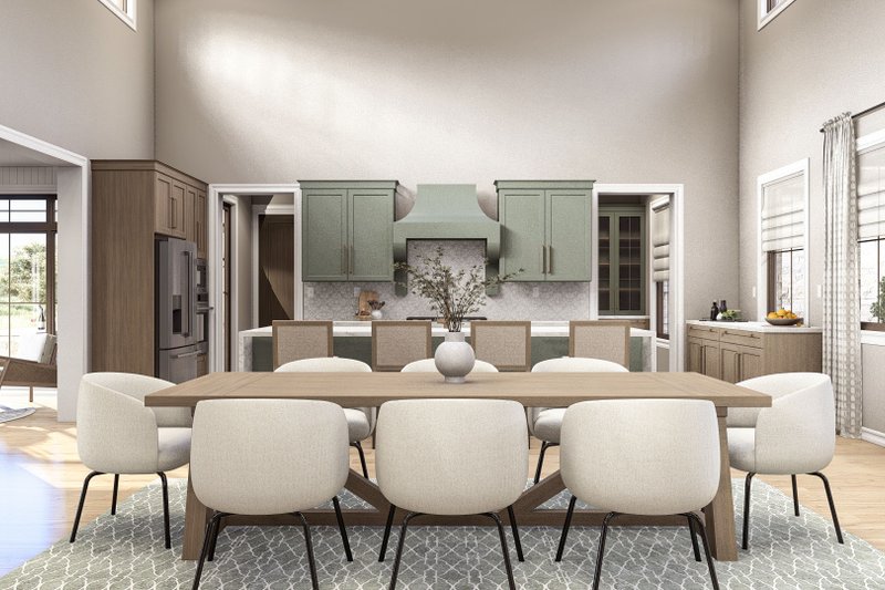 House Blueprint - Interior - Dining Room 1 for Ranch House Plan #455-485 - 3 bed, 2.5 bath
