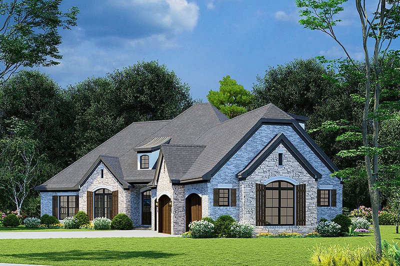 House Plan Design - Exterior - Other Elevation for European House Plan #923-56 - 4 bed, 2 bath