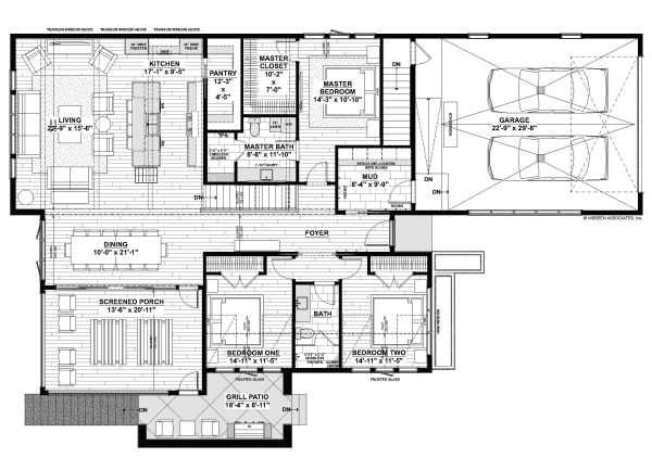 Architectural House Design - Contemporary Floor Plan - Main Floor Plan #928-345