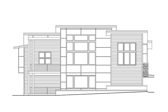 Exterior - Other Elevation 1 for Contemporary House Plan #124-1401 - 3 bed, 2.5 bath