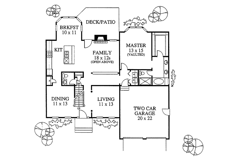 Home Plan - Floor Plan - Main Floor for Classical House Plan #1053-8 - 4 bed, 2.5 bath