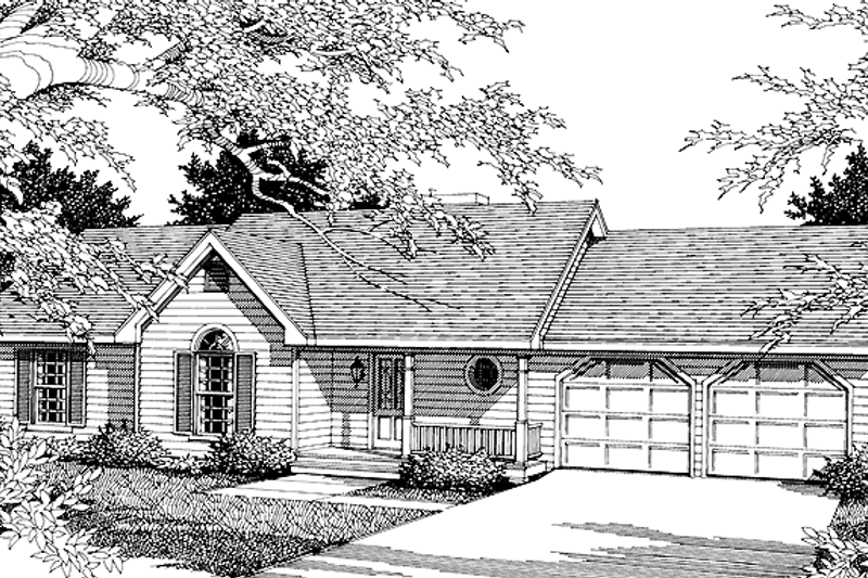 Architectural House Design - Country Exterior - Front Elevation Plan #406-9623