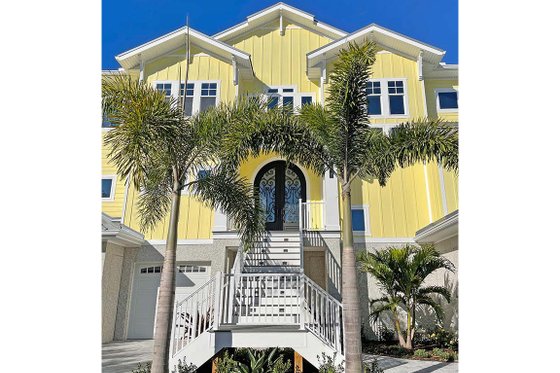 Exterior - Front Elevation 5 for Beach House Plan #938-115 - 3 bed, 3.5 bath
