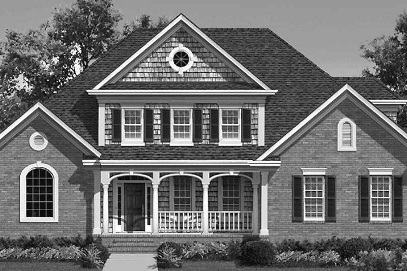 Architectural House Design - Country Exterior - Front Elevation Plan #306-138