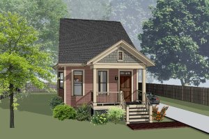 Cottage Exterior - Front Elevation Plan #79-175
