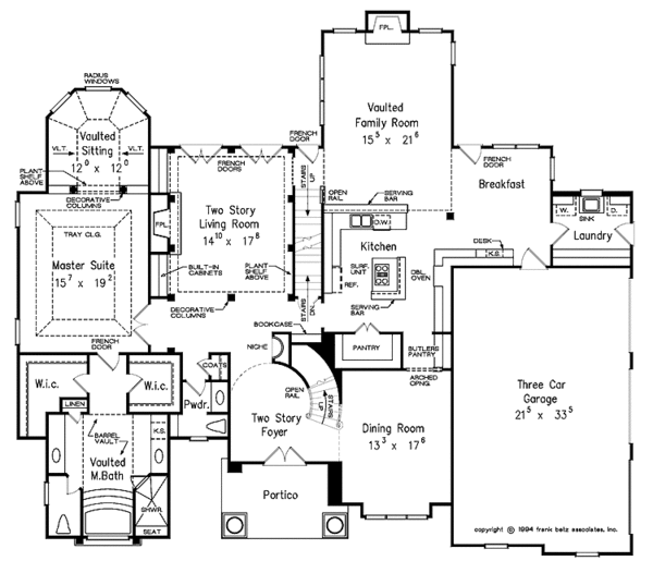 House Blueprint - Classical Floor Plan - Main Floor Plan #927-142
