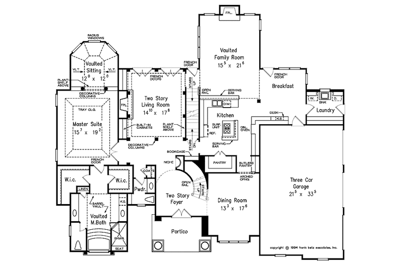 House Plan Design - Floor Plan - Main Floor for Classical House Plan #927-142 - 4 bed, 3.5 bath
