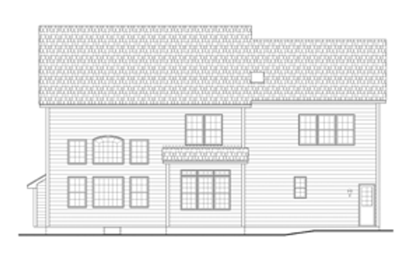 House Design - Exterior - Rear Elevation for Colonial House Plan #1010-64 - 4 bed, 2.5 bath