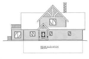 Exterior - Rear Elevation for Bungalow House Plan #117-620 - 3 bed, 3.5 bath