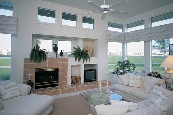 Interior - Family Room for Mediterranean House Plan #930-38 - 3 bed, 3.5 bath