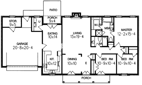 Home Plan - Country Floor Plan - Main Floor Plan #15-378