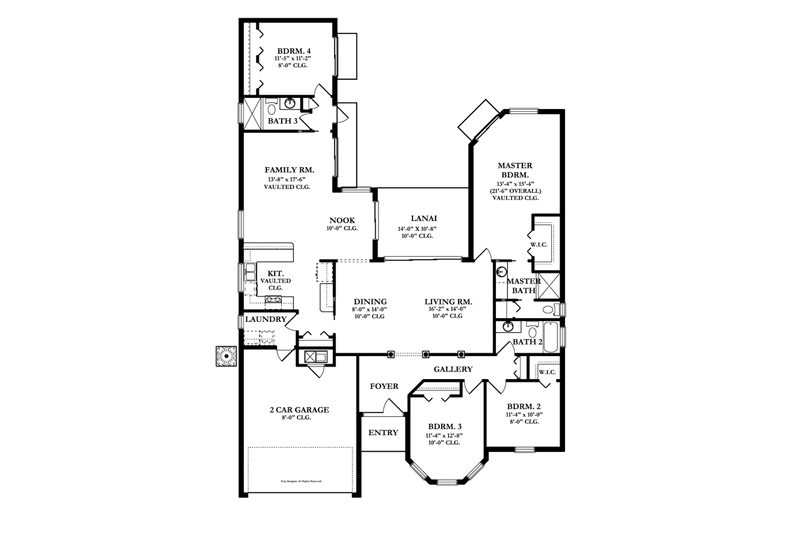Dream House Plan - Floor Plan - Main Floor for Mediterranean House Plan #1058-40 - 4 bed, 3 bath