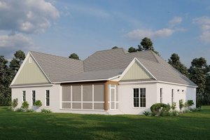 Exterior - Rear Elevation 1 for Craftsman House Plan #923-306 - 4 bed, 3.5 bath