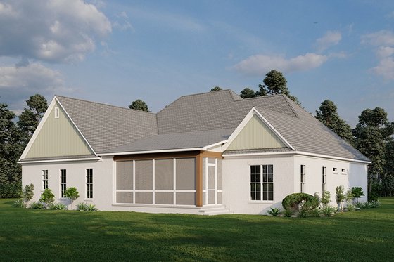 Exterior - Rear Elevation 1 for Craftsman House Plan #923-306 - 4 bed, 3.5 bath