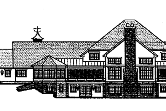 Exterior - Rear Elevation 5 for European House Plan #928-65 - 4 bed, 5.5 bath