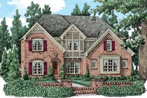 Tudor Exterior - Front Elevation Plan #927-437