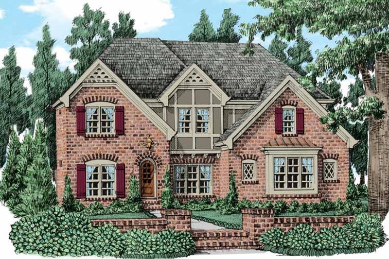 Home Plan - Tudor Exterior - Front Elevation Plan #927-437