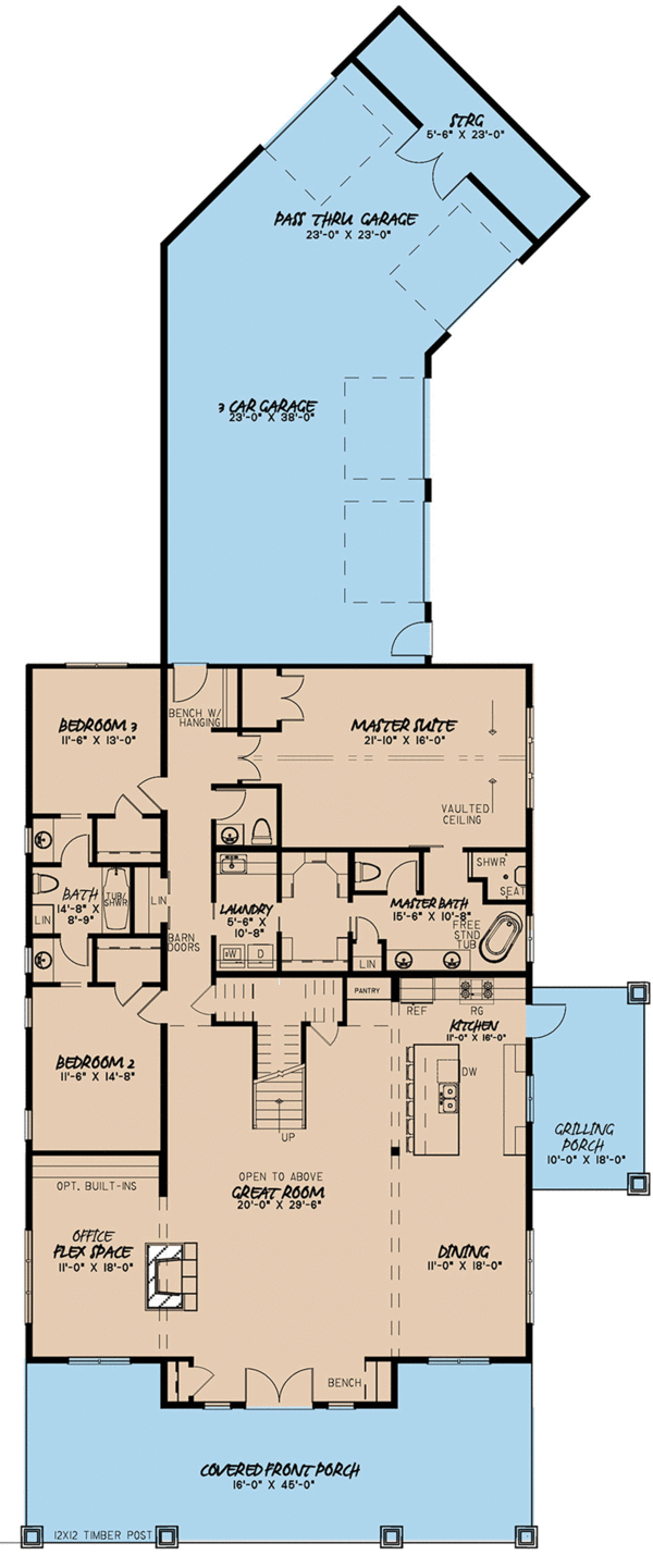 Home Plan - Barndominium Floor Plan - Main Floor Plan #923-115