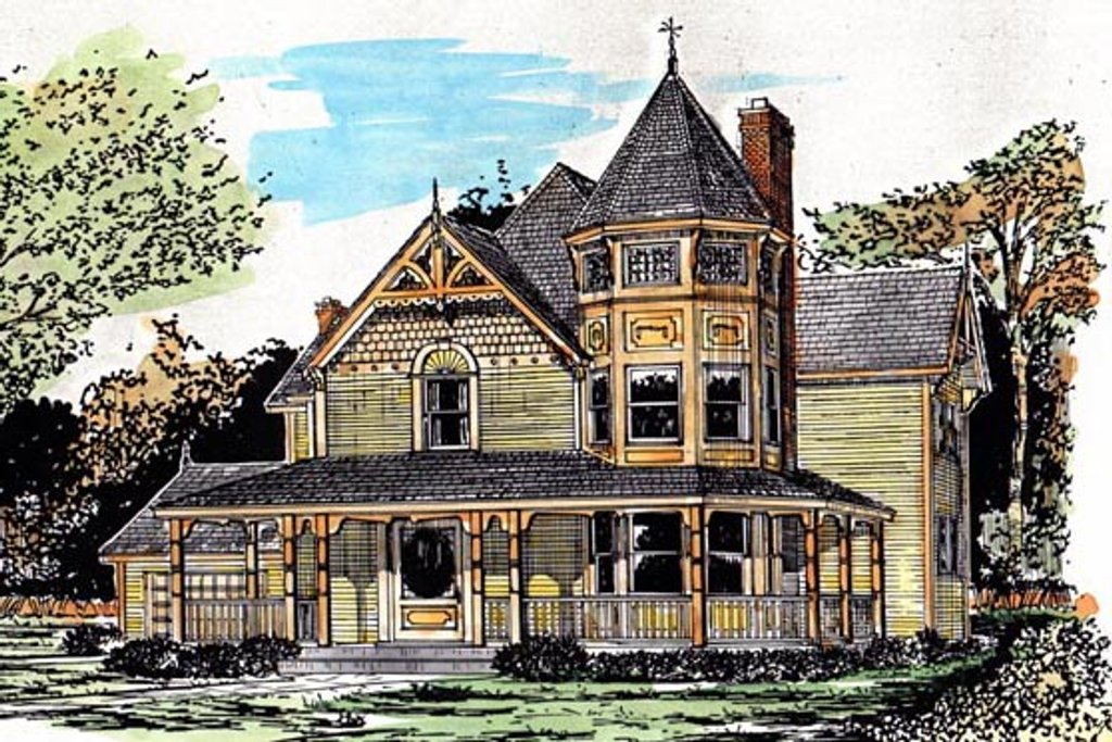 Victorian Style House Plan - 4 Beds 2.5 Baths 2056 Sq/Ft Plan #315-103