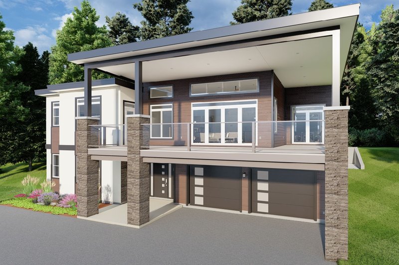 House Plan Design - Exterior - Other Elevation for Contemporary House Plan #126-251 - 3 bed, 3 bath