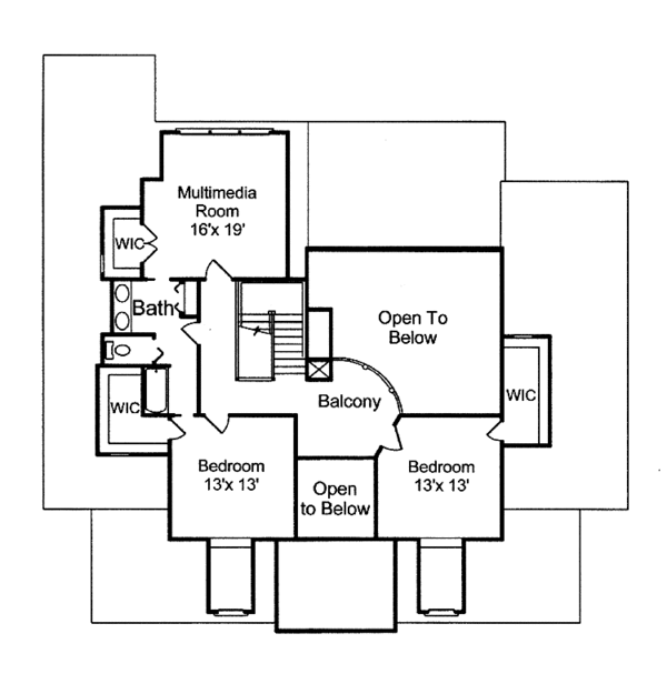 Dream House Plan - Country Floor Plan - Upper Floor Plan #37-253