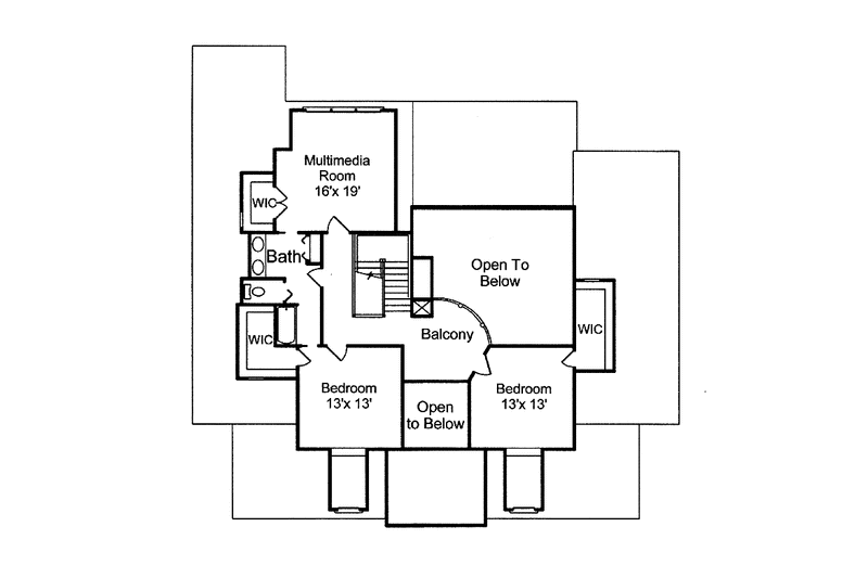 Dream House Plan - Floor Plan - Upper Floor for Country House Plan #37-253 - 4 bed, 3 bath