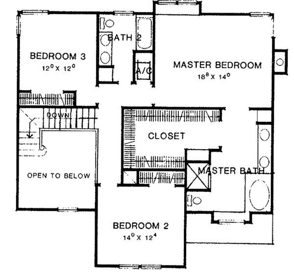 Architectural House Design - Mediterranean Floor Plan - Upper Floor Plan #472-192
