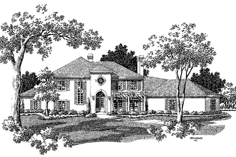 Architectural House Design - Exterior - Front Elevation 3 for Mediterranean House Plan #48-769 - 5 bed, 3.5 bath