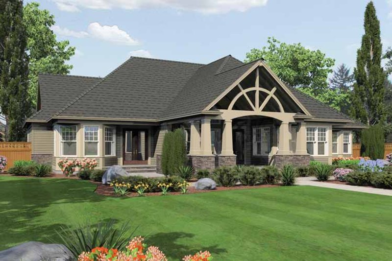House Design - Exterior - Rear Elevation for Traditional House Plan #132-550 - 3 bed, 3 bath