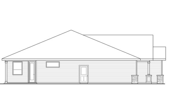 Exterior - Other Elevation for Traditional House Plan #124-1017 - 3 bed, 2 bath