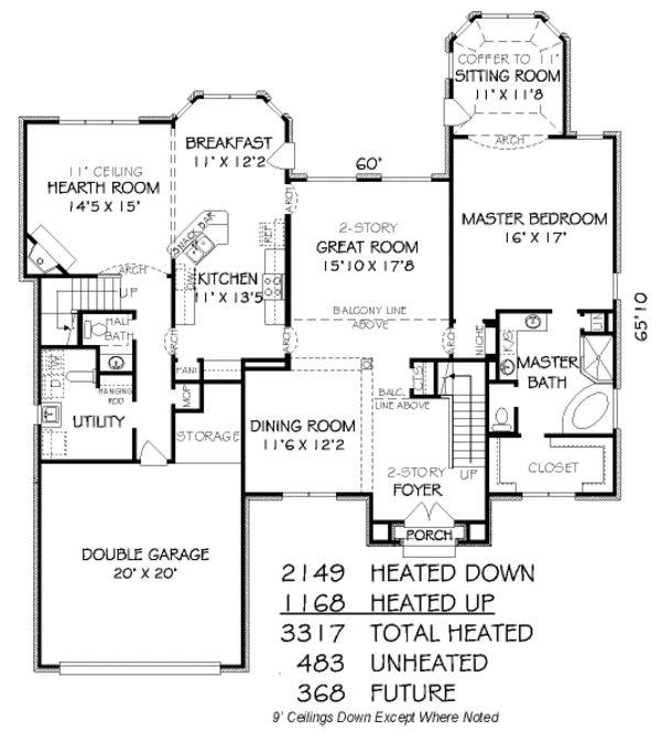 European Floor Plan - Main Floor Plan #424-332