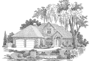 House Blueprint - Traditional Exterior - Front Elevation Plan #310-1004