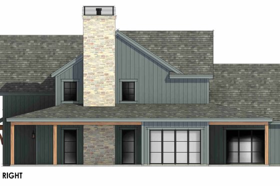 Exterior - Front Elevation 6 for Farmhouse House Plan #1096-177 - 4 bed, 3.5 bath