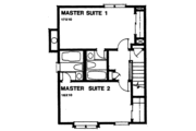 Colonial Style House Plan - 2 Beds 2.5 Baths 1265 Sq/Ft Plan #30-221 