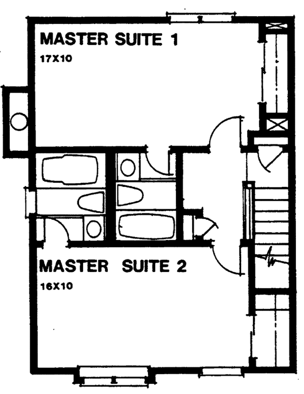 House Design - Colonial Floor Plan - Upper Floor Plan #30-221