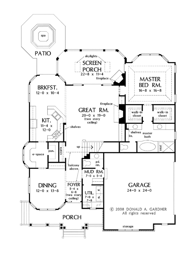 Craftsman Floor Plan - Main Floor Plan #929-833