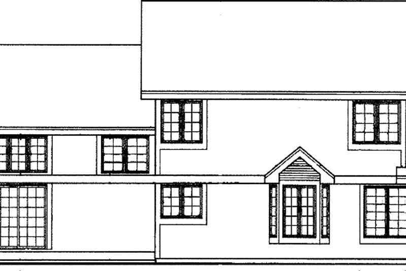 Home Plan - Exterior - Rear Elevation for Country House Plan #320-573 - 3 bed, 2.5 bath