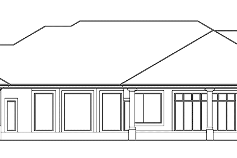 Architectural House Design - Exterior - Rear Elevation 1 for Mediterranean House Plan #930-311 - 4 bed, 5.5 bath