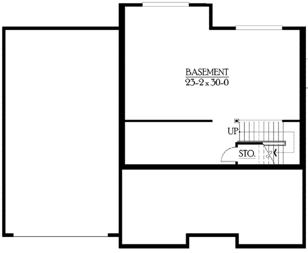 Architectural House Design - Prairie Floor Plan - Lower Floor Plan #132-381