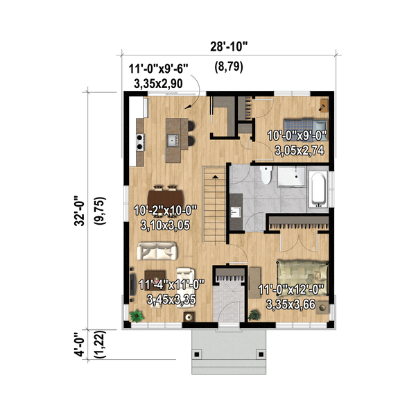 Farmhouse Floor Plan - Main Floor Plan #25-4994