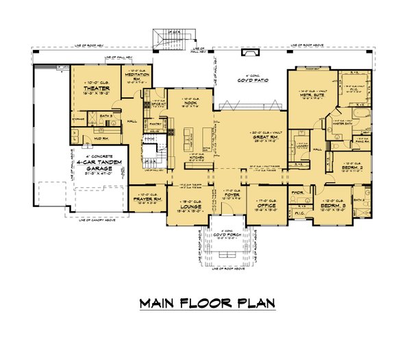 Architectural House Design - Contemporary Floor Plan - Main Floor Plan #1066-159