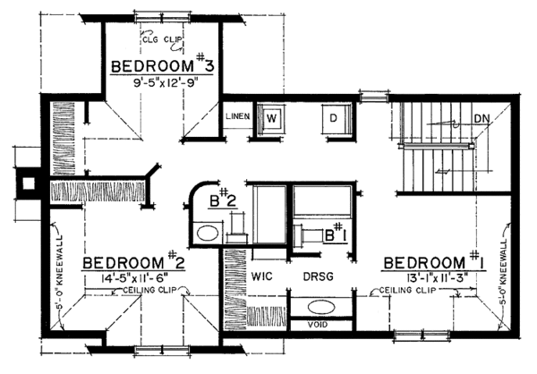 Dream House Plan - Country Floor Plan - Upper Floor Plan #1016-70