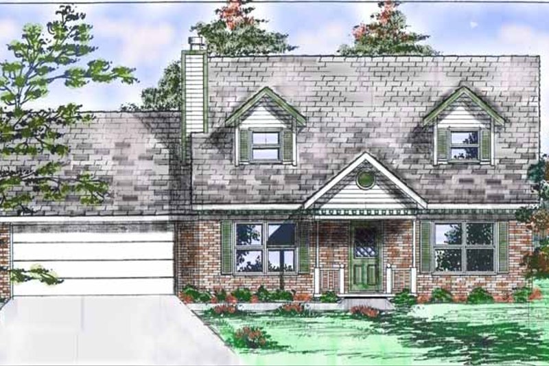 Architectural House Design - Colonial Exterior - Front Elevation Plan #52-238