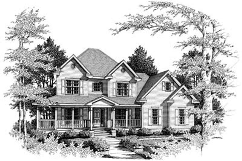 Dream House Plan - Traditional Exterior - Front Elevation Plan #10-218